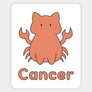 Cancer Cat Zodiac Sign with Text Sticker